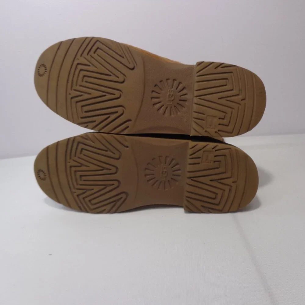 UGG Women's Quincy Brown Suede‎ Lace Up Winter Foldable Ankle Boots Size US 7